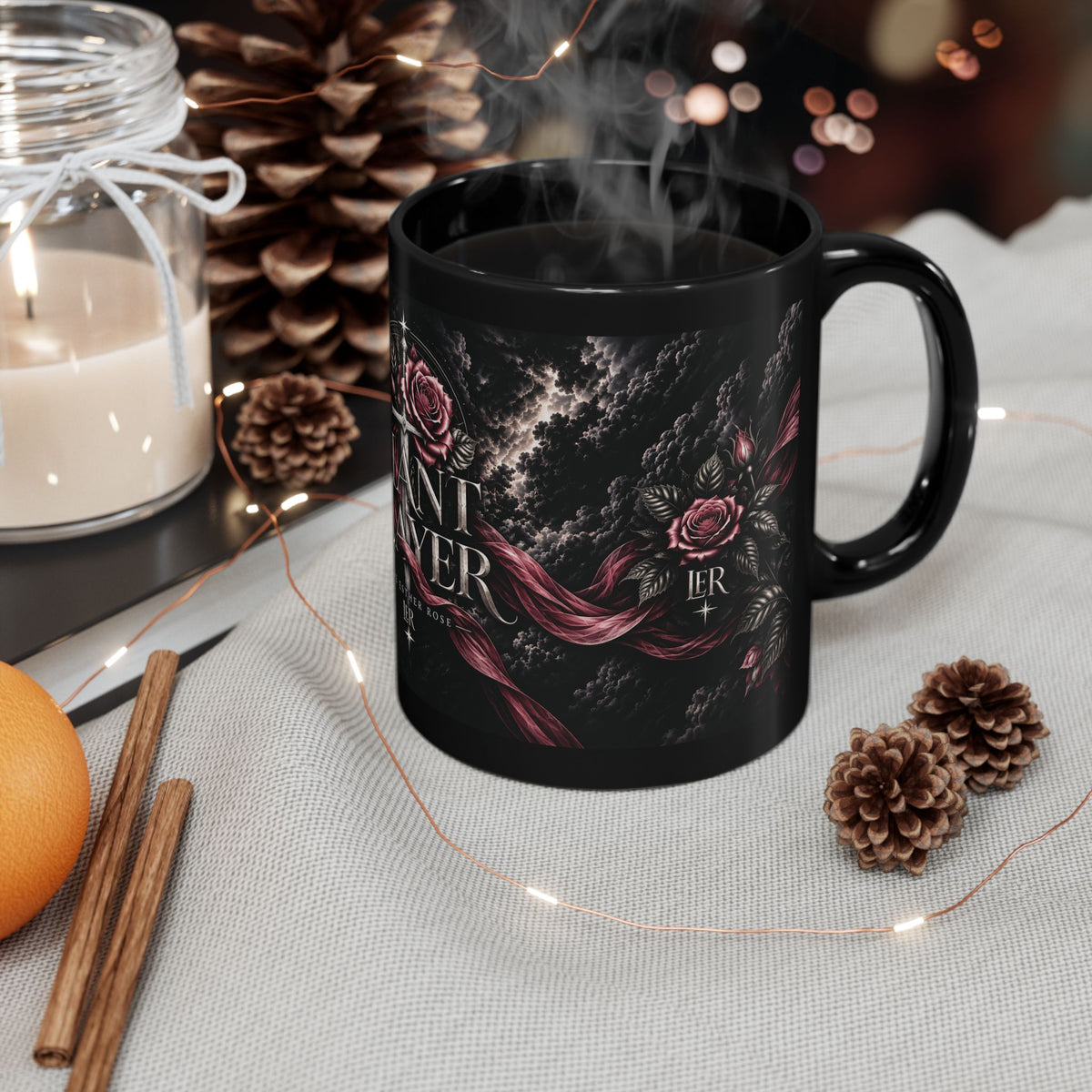 GIANT SLAYER | Luxury Christian Black Ceramic Mug – 11 oz & 15 oz