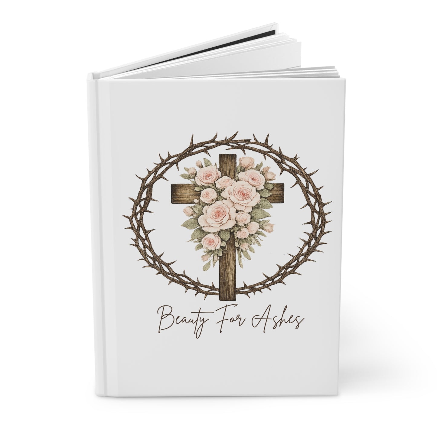 Beauty For Ashes Christian Journal | Floral Cross Notebook | Faith-Based Gift for Women | Inspirational Scripture Journal | Isaiah 61:3