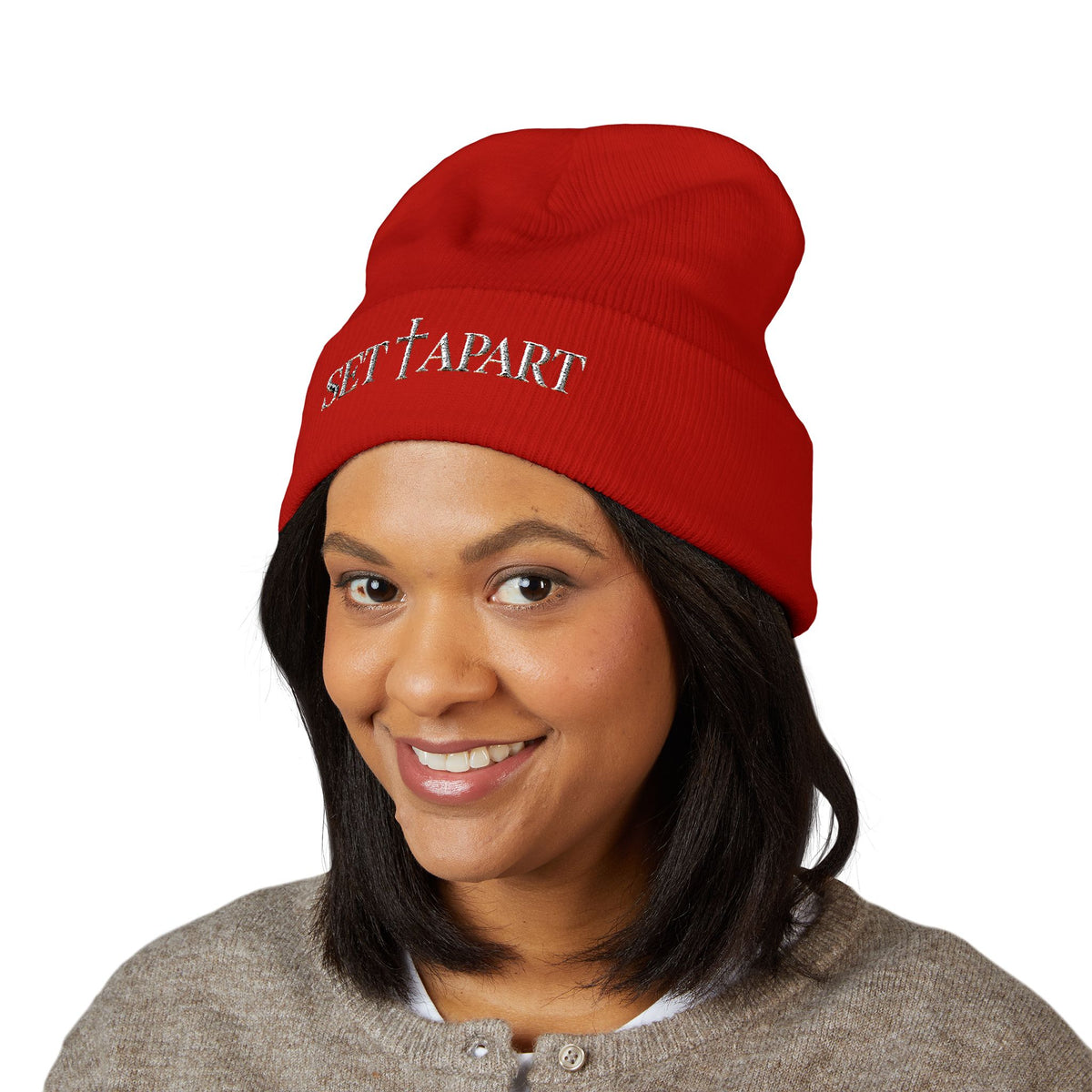 SET APART Cross Beanie | Love Esther Rose