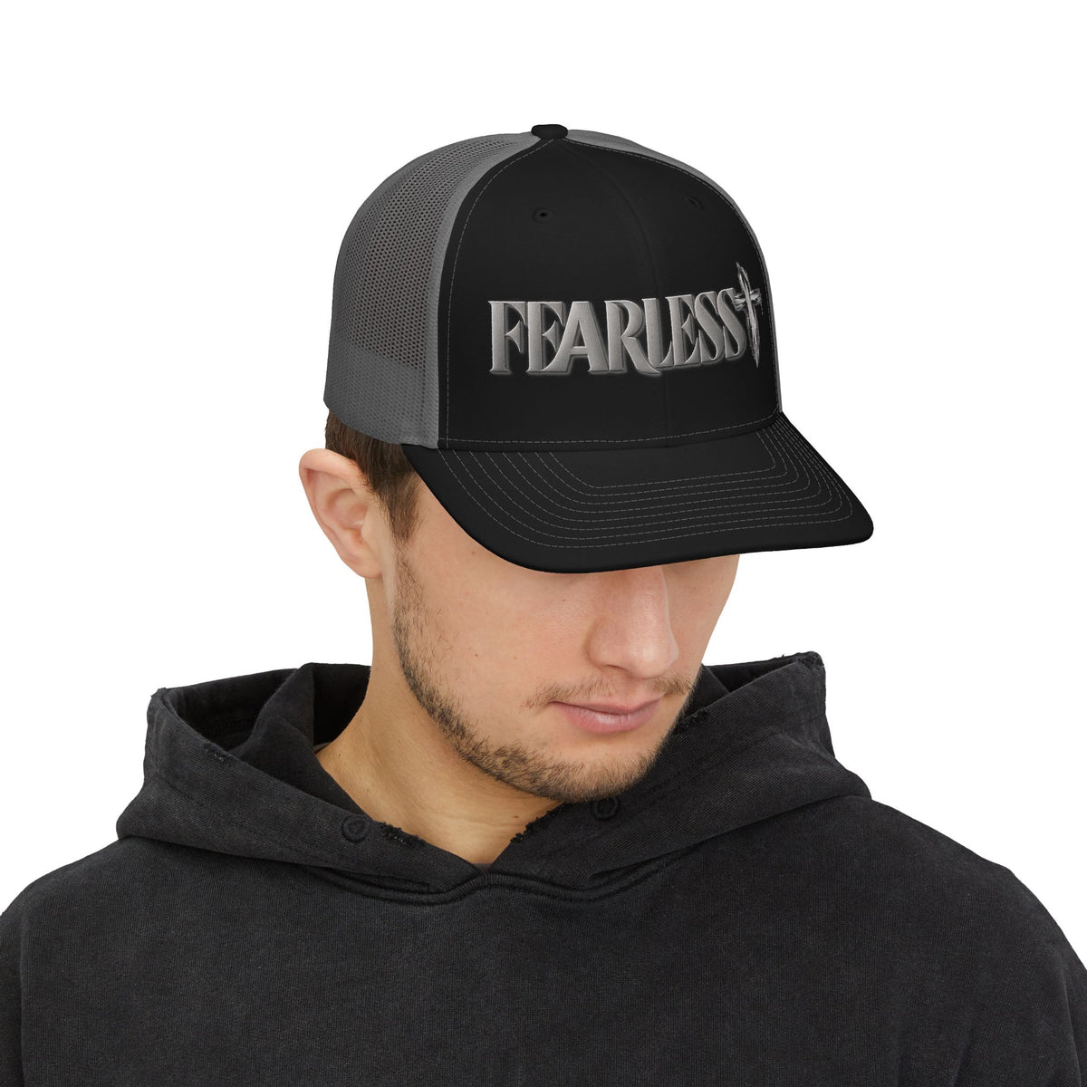FEARLESS Cross Trucker Hat | Love Esther Rose