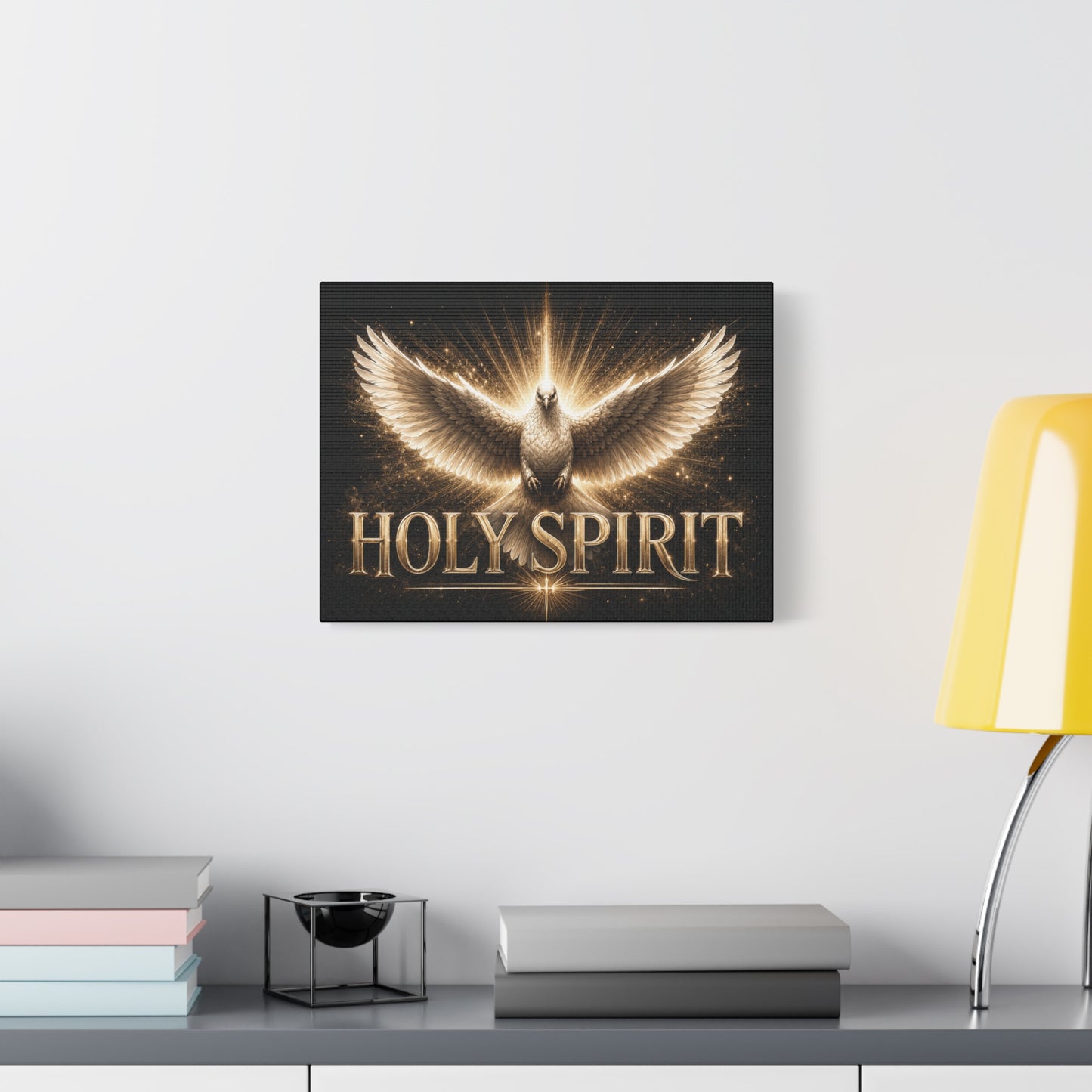 Holy Spirit Dove Canvas | Christian Wall Art | Neutral Faith Home Décor