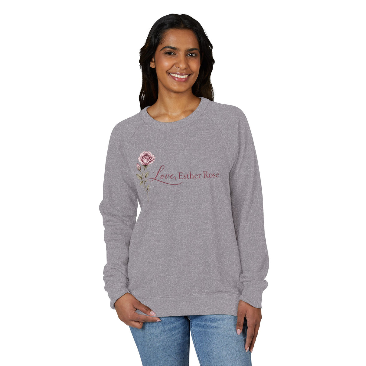 Love, Esther Rose Signature Crewneck Sweatshirt – Feminine Floral Boutique Pullover