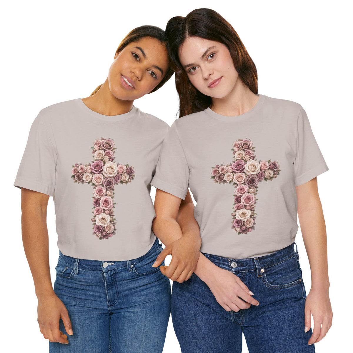 Esther Rose Floral Cross Tee