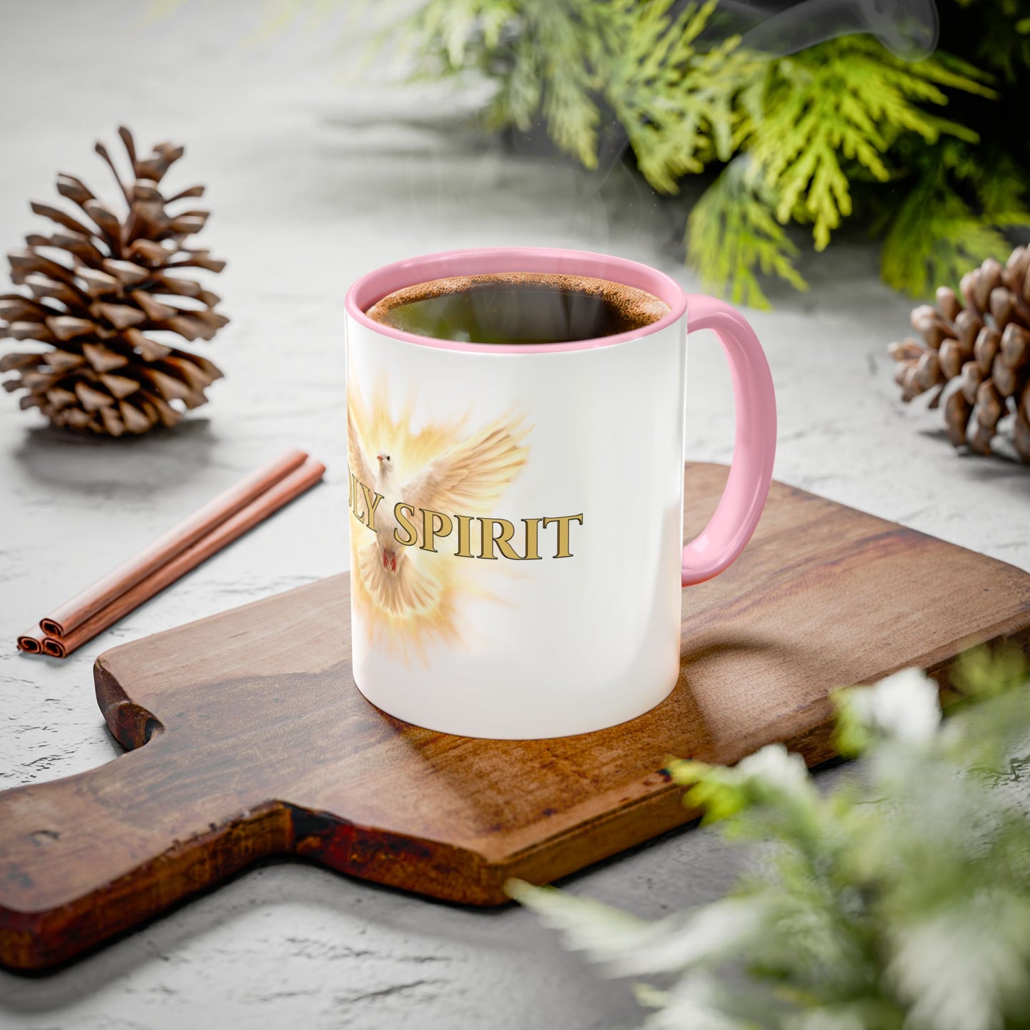 Holy Spirit Mug – Faith-Based Coffee Cup | Christian Gift | Dove Design | 11oz & 15oz Ceramic Mug