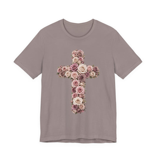 Esther Rose Floral Cross Tee