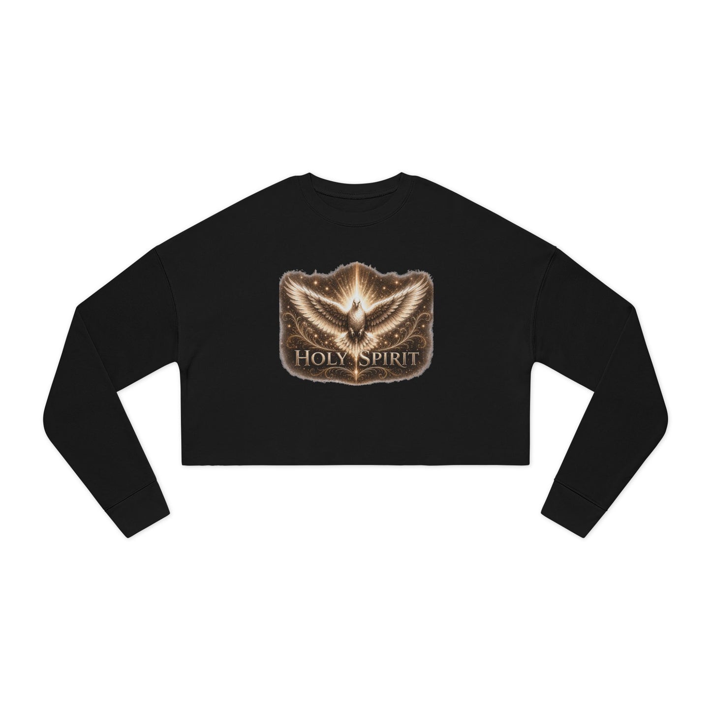 Holy Spirit Dove Cropped Sweatshirt — Women's Faith Graphic Top