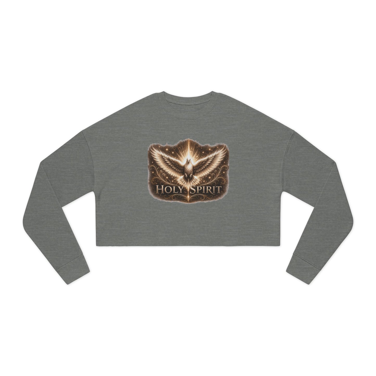 Holy Spirit Dove Cropped Sweatshirt — Women's Faith Graphic Top