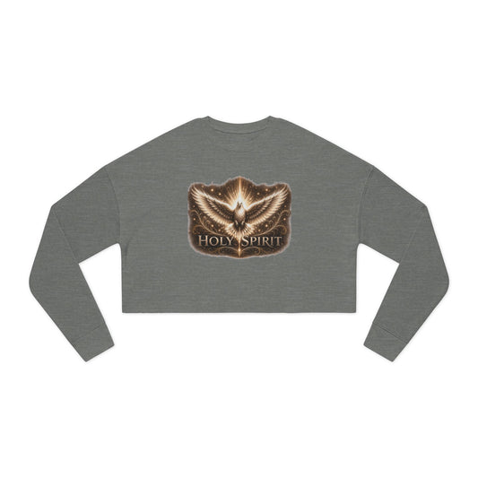 Holy Spirit Dove Cropped Sweatshirt — Women's Faith Graphic Top