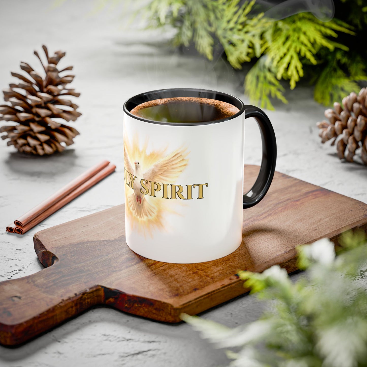 Holy Spirit Mug – Faith-Based Coffee Cup | Christian Gift | Dove Design | 11oz & 15oz Ceramic Mug