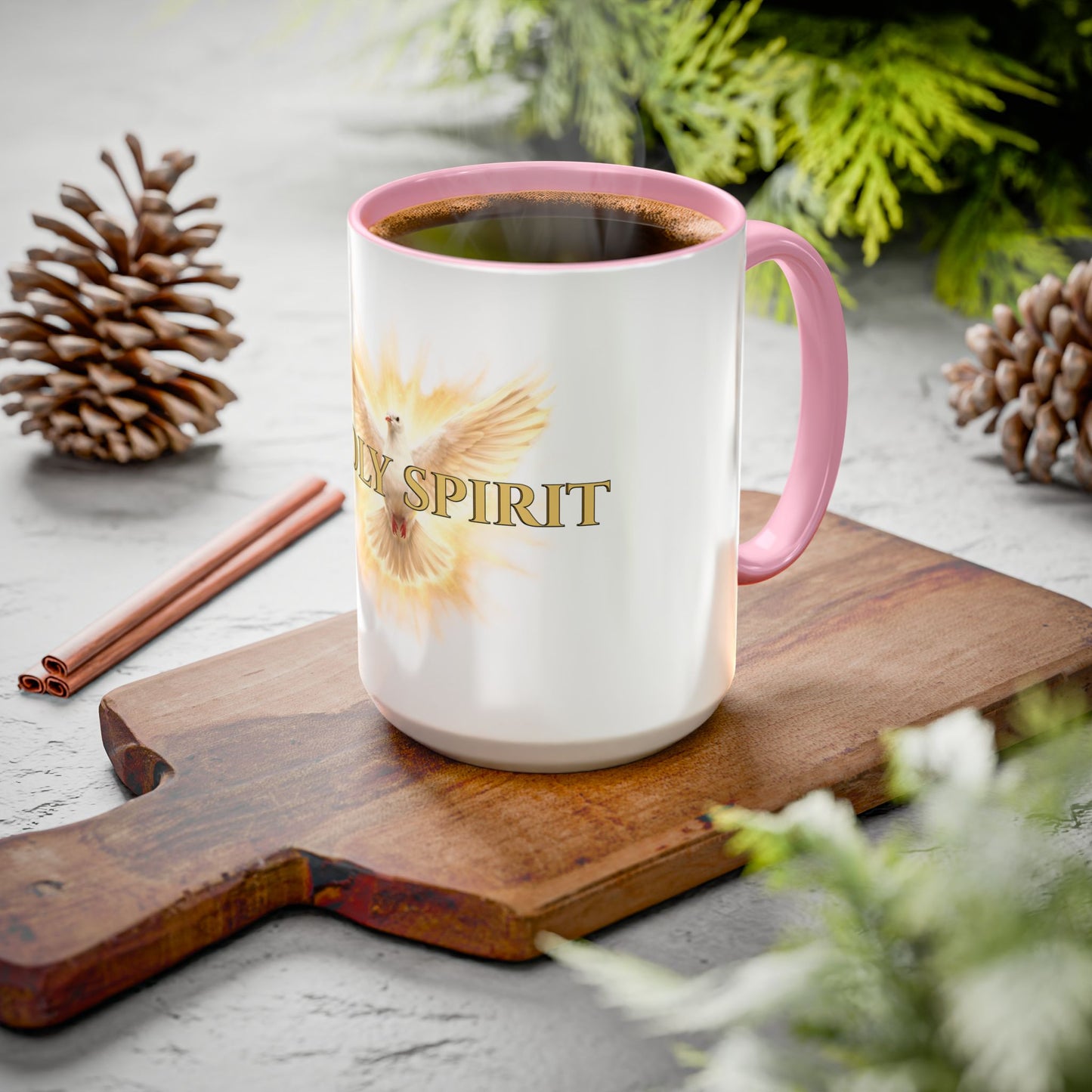 Holy Spirit Mug – Faith-Based Coffee Cup | Christian Gift | Dove Design | 11oz & 15oz Ceramic Mug