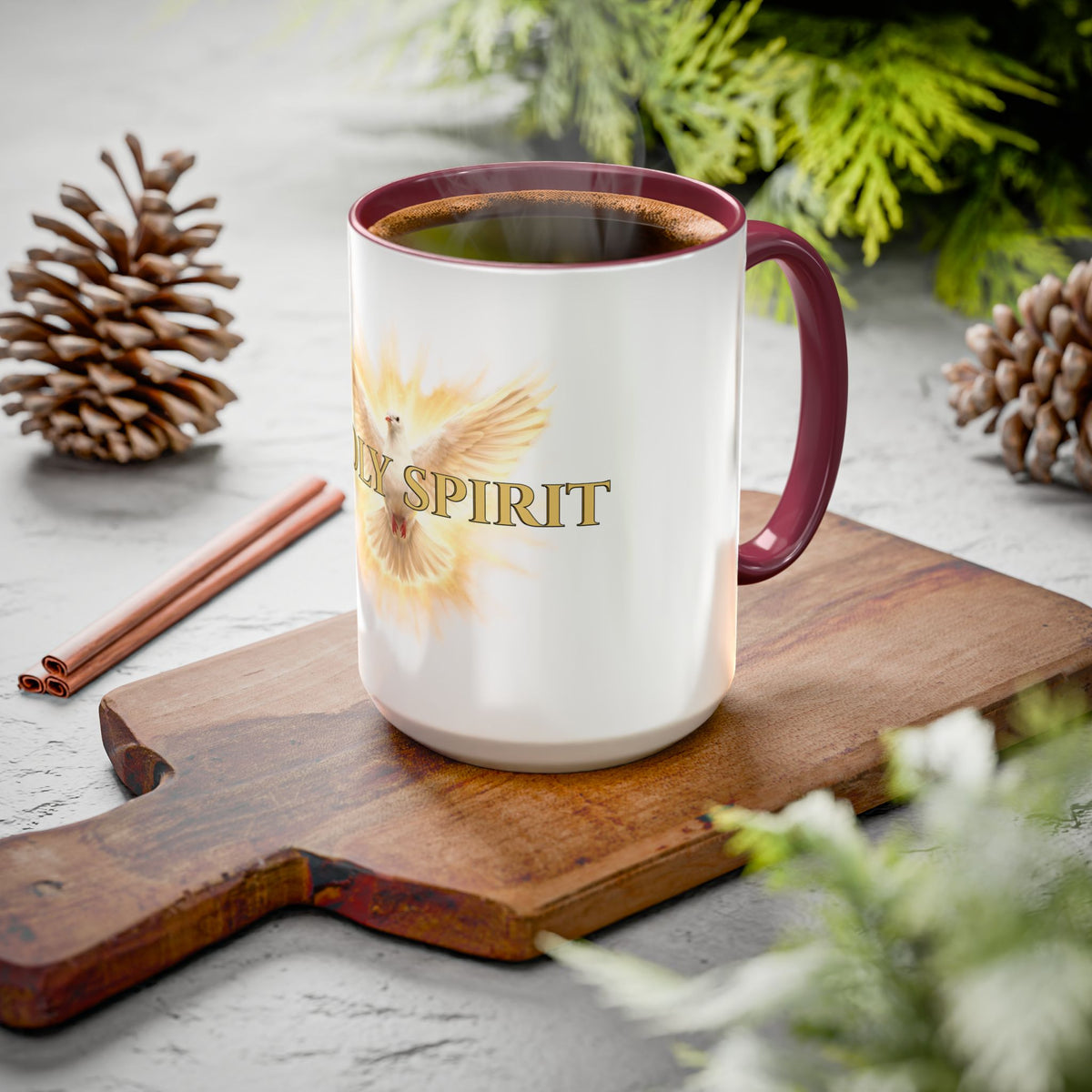 Holy Spirit Mug – Faith-Based Coffee Cup | Christian Gift | Dove Design | 11oz & 15oz Ceramic Mug