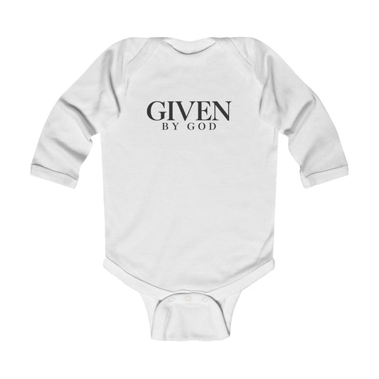 Given By God | Unisex Infant Long Sleeve Bodysuit | Baby Boy & Baby Girl