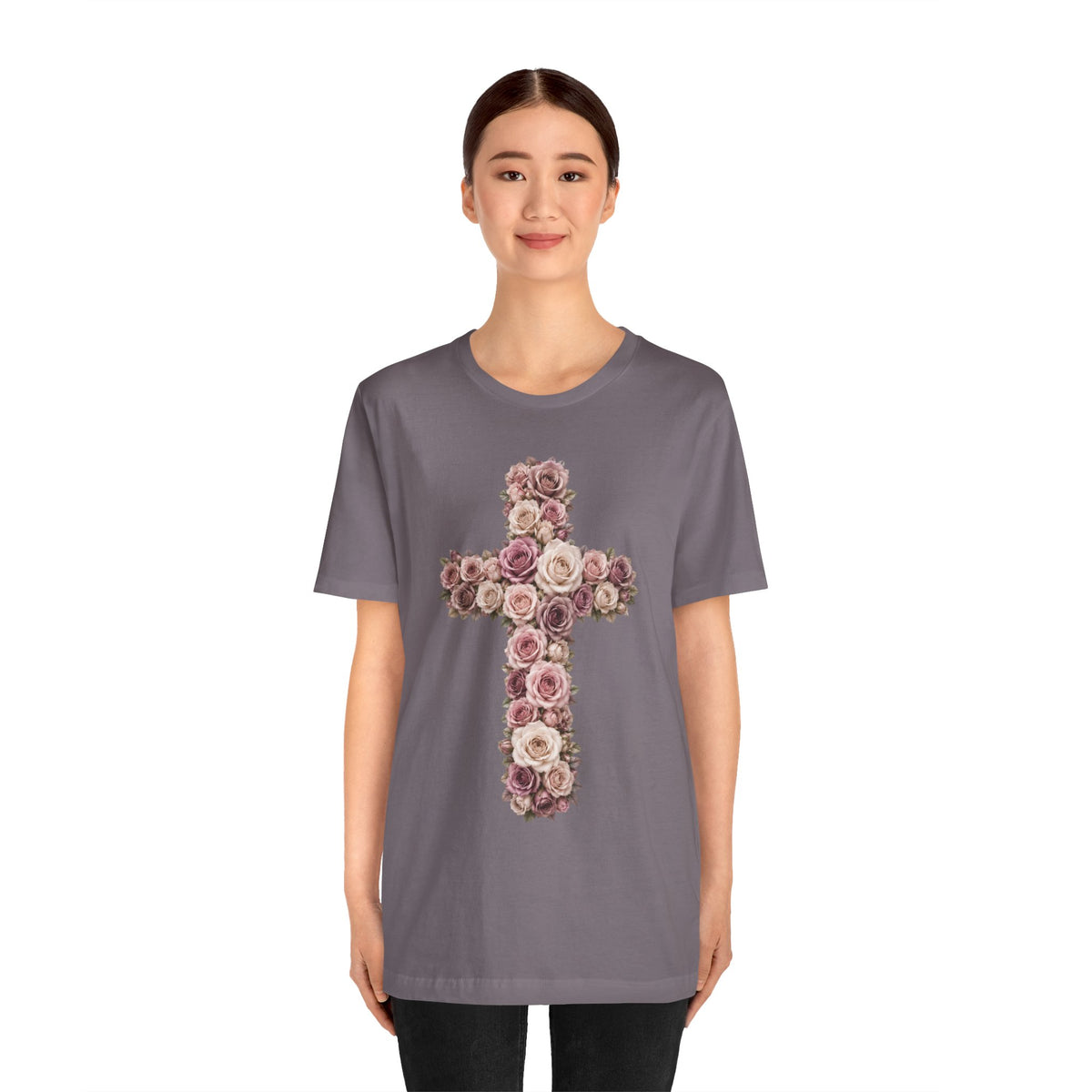 Esther Rose Floral Cross Tee