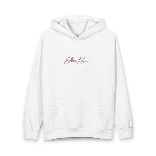 Love Esther Rose “Clothed With Strength & Dignity” Floral Cross Hoodie – Proverbs 31:25