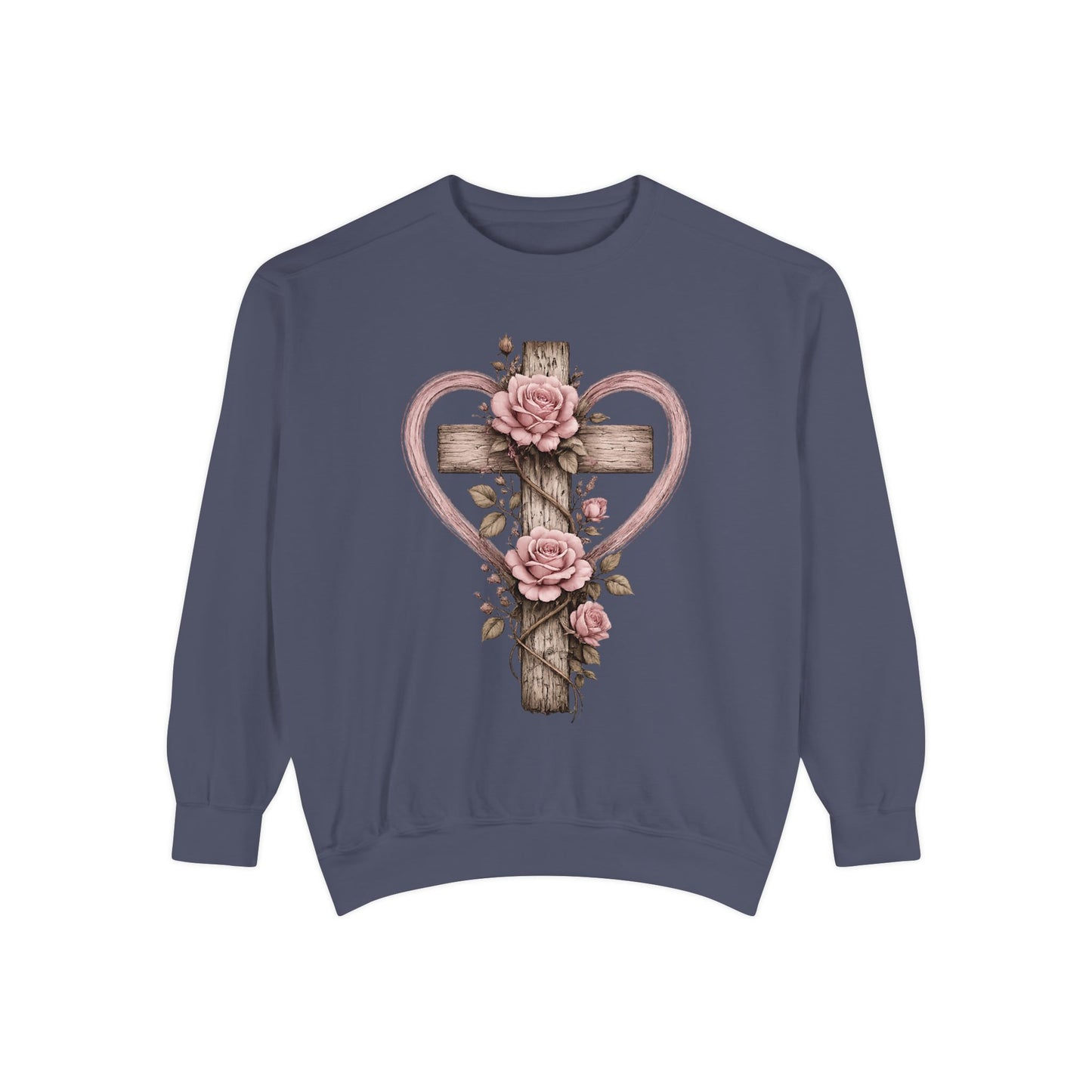 Proverbs 31 Floral Cross Sweatshirt | Feminine Christian Crewneck | Vintage Faith-Inspired Sweater | Rustic Cross & Rose Christian Apparel