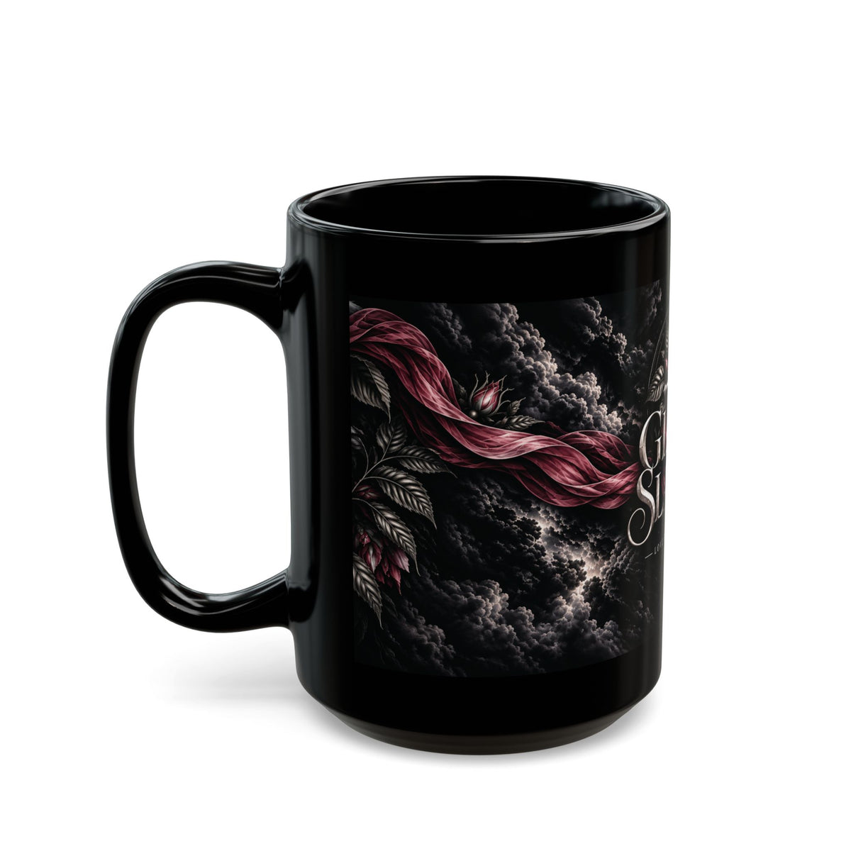 GIANT SLAYER | Luxury Christian Black Ceramic Mug – 11 oz & 15 oz