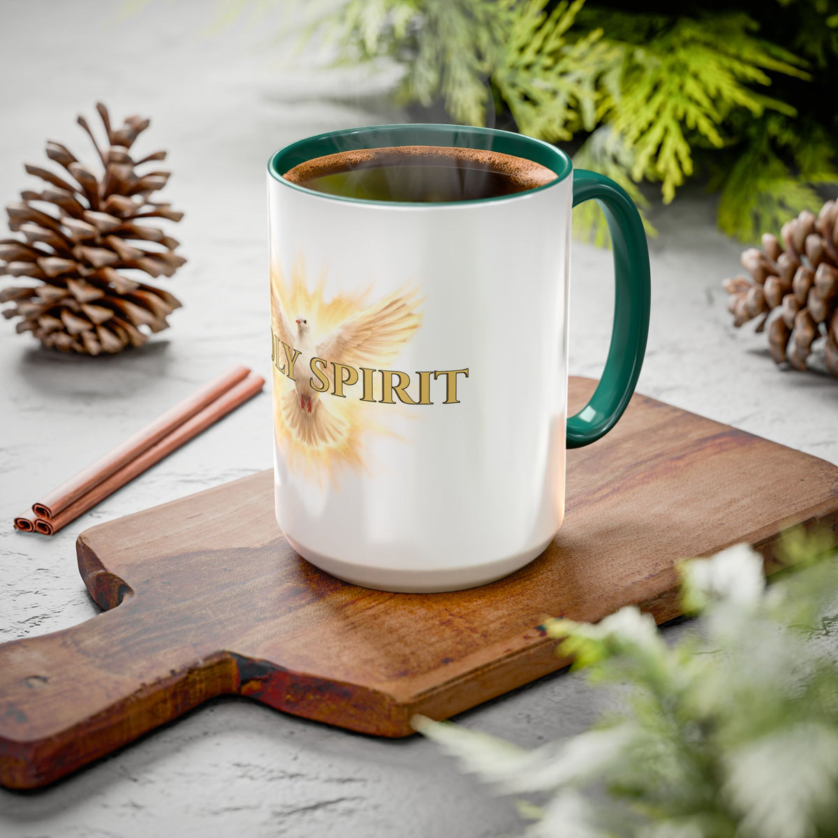 Holy Spirit Mug – Faith-Based Coffee Cup | Christian Gift | Dove Design | 11oz & 15oz Ceramic Mug