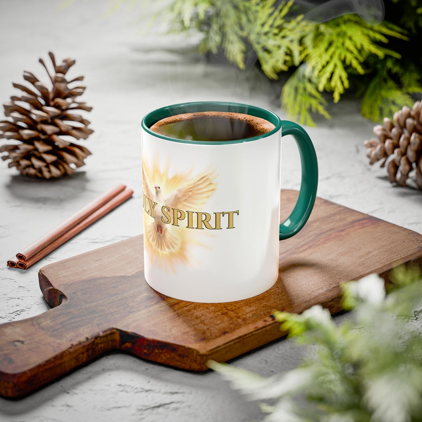 Holy Spirit Mug – Faith-Based Coffee Cup | Christian Gift | Dove Design | 11oz & 15oz Ceramic Mug