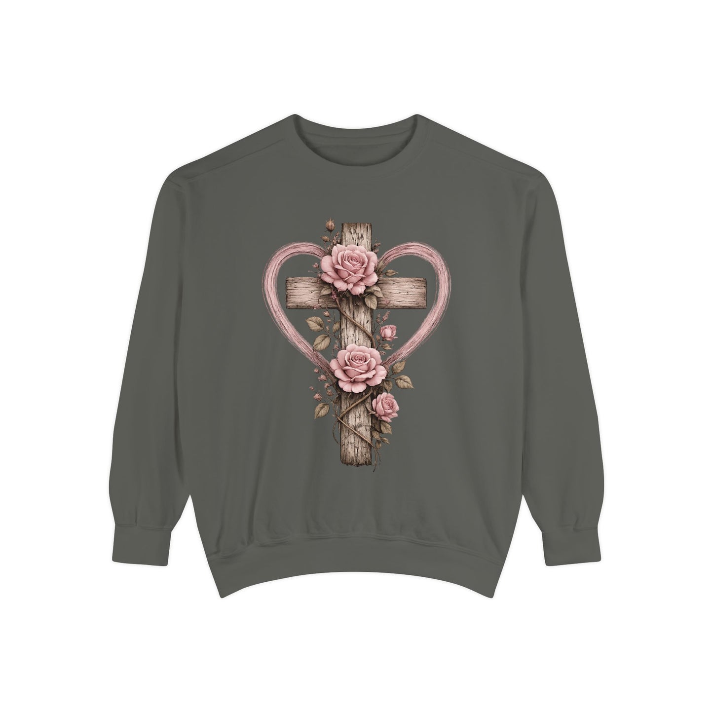 Proverbs 31 Floral Cross Sweatshirt | Feminine Christian Crewneck | Vintage Faith-Inspired Sweater | Rustic Cross & Rose Christian Apparel