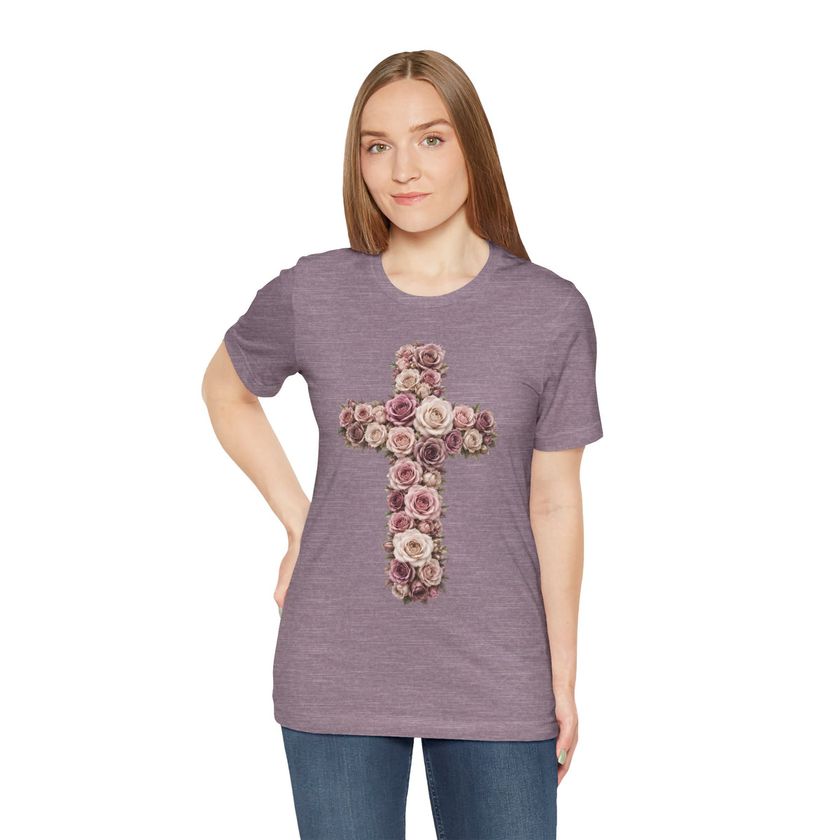 Esther Rose Floral Cross Tee