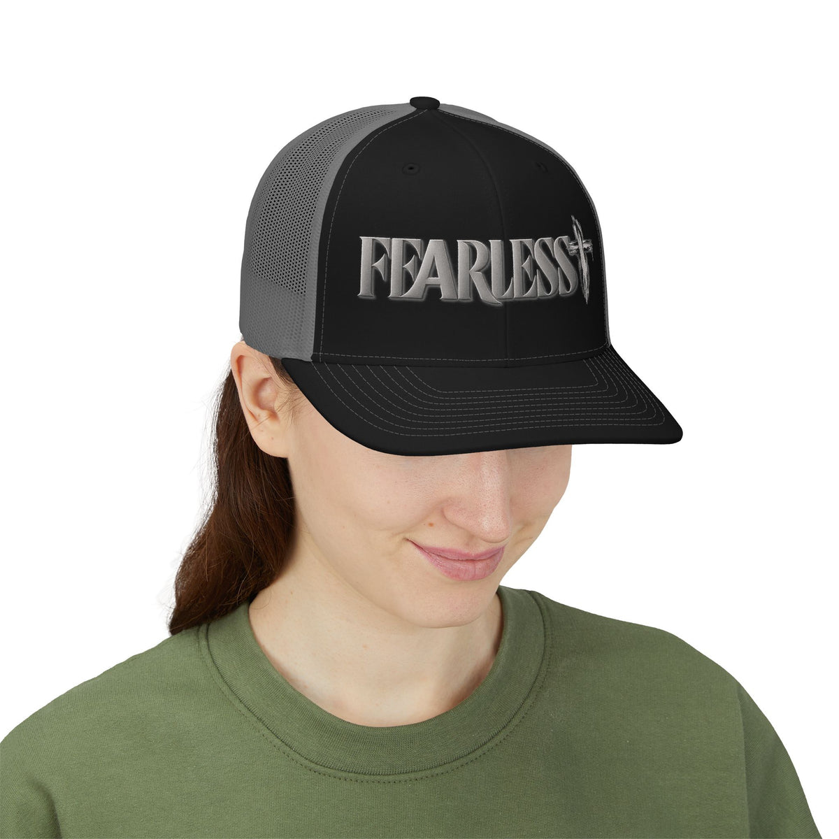 FEARLESS Cross Trucker Hat | Love Esther Rose