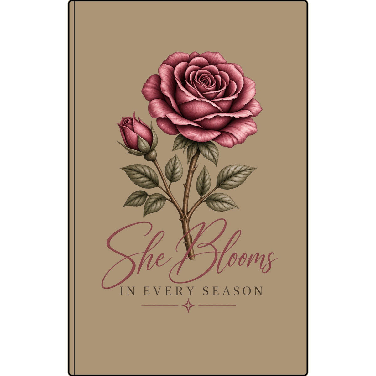 She Blooms in Every Season Vegan Leather Journal | Love Esther Rose