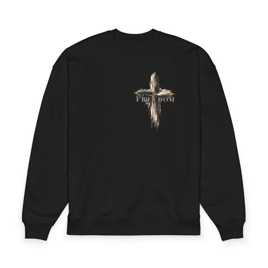 MY FREEDOM Organic Oversized Crewneck | Black | Unisex