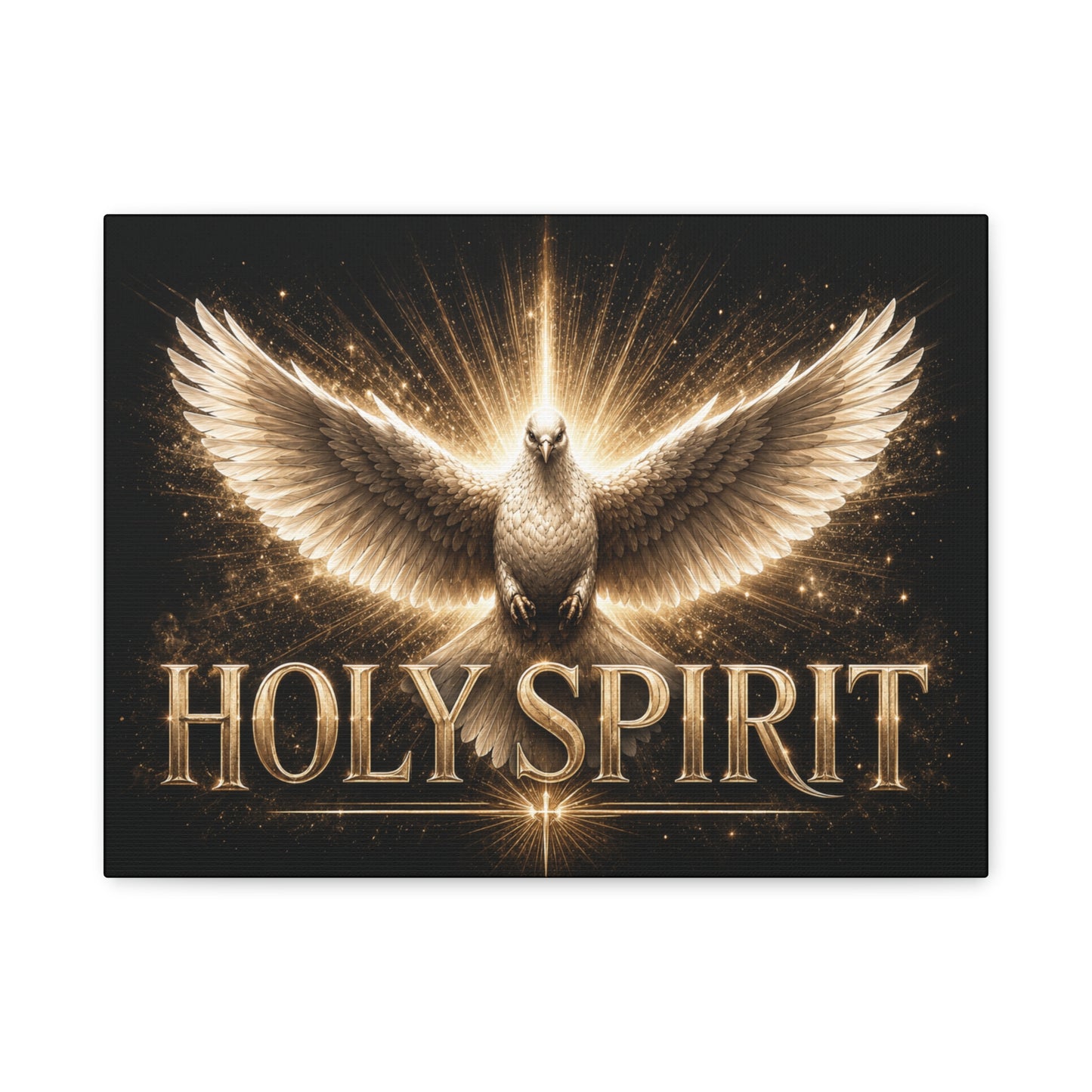 Holy Spirit Dove Canvas | Christian Wall Art | Neutral Faith Home Décor