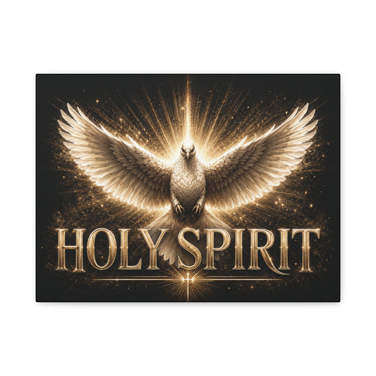 Holy Spirit Dove Canvas | Christian Wall Art | Neutral Faith Home Décor